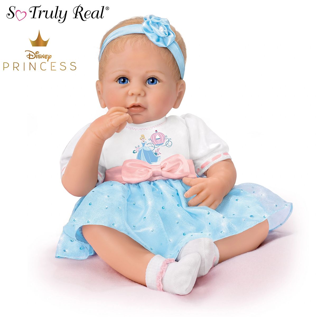 Ashton Drake Disney Perfect Little Princess Vinyl Baby Doll With Cinderella  Outfit by Linday Murray